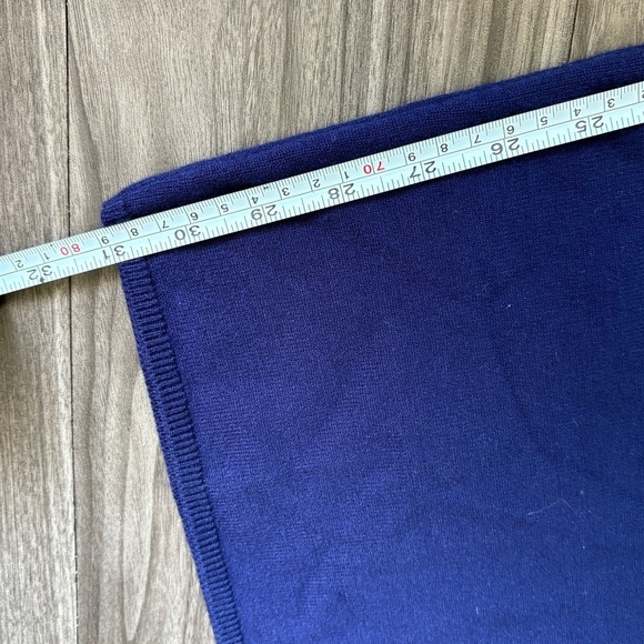 WAYF XS NWOT NAVY AND WHITE KNIT WIDE LEG PANTS - Picture 9 of 12